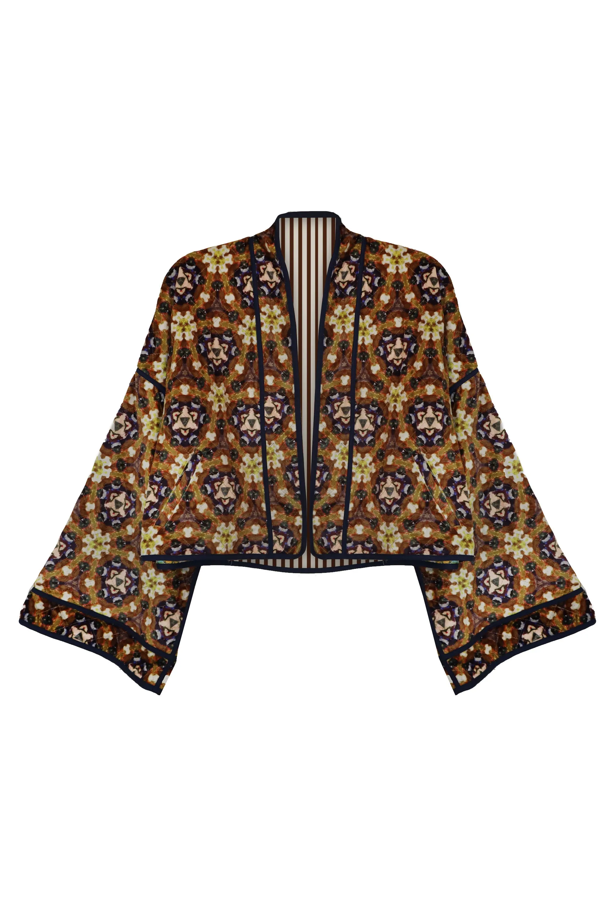 Porter Velvet Quilted Jacket - Chestnut Swirl
