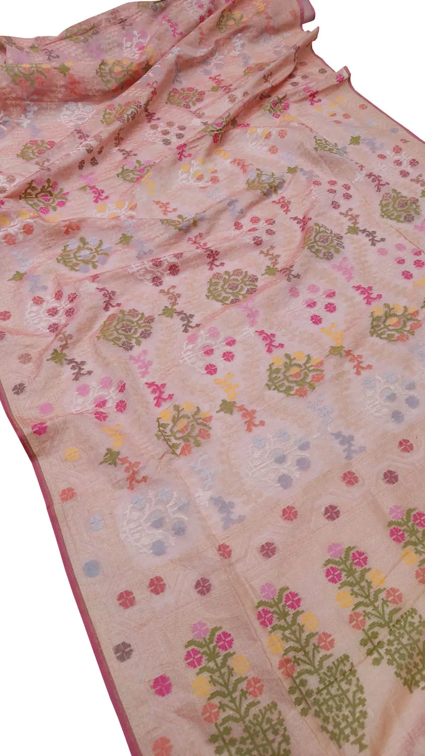 Pretty in Pink: Banarasi Handloom Cotton Saree