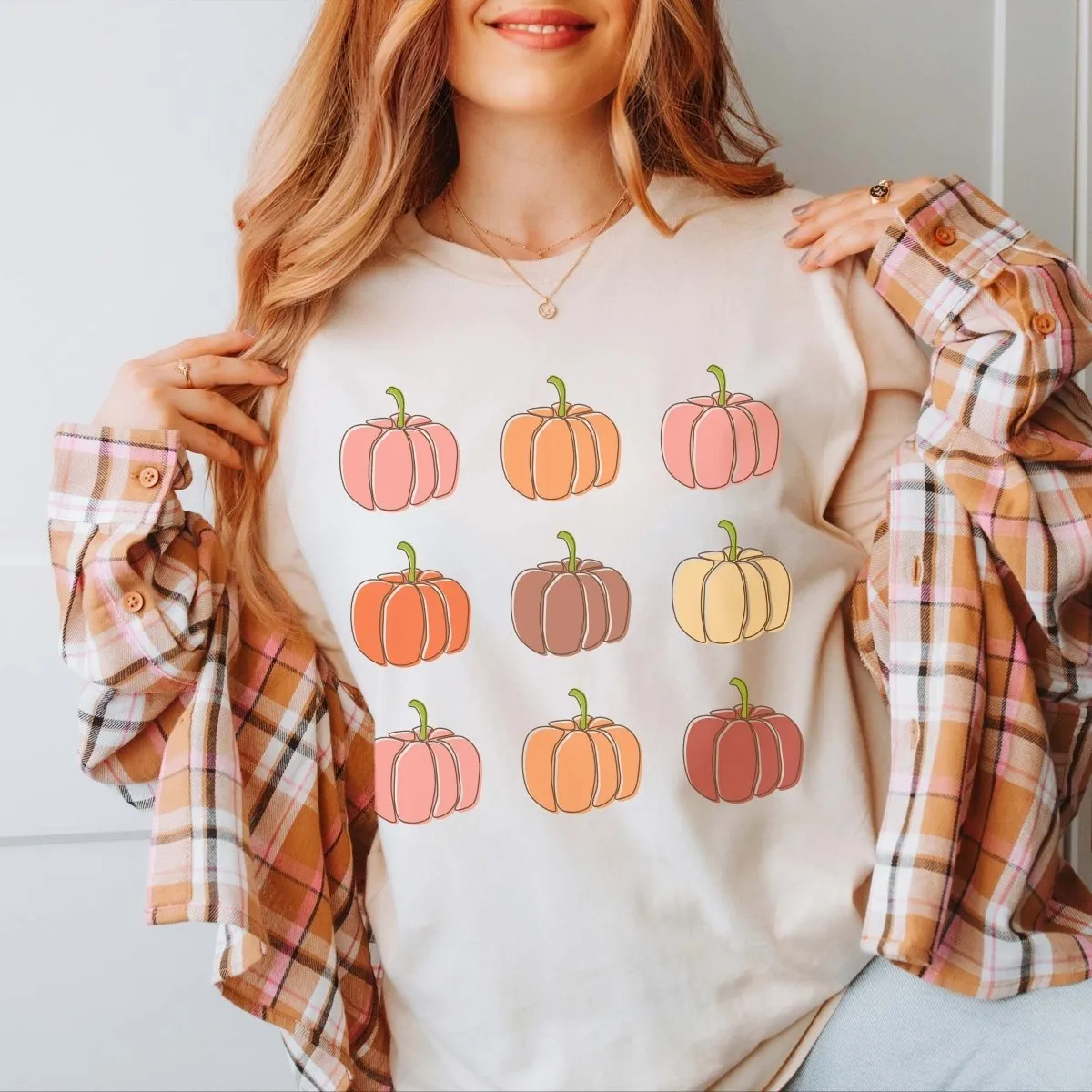 Pumpkin Collage Patch Wholesale Bella Graphic Tee - Quick Shipping