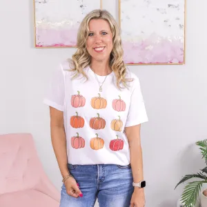 Pumpkin Collage Patch Wholesale Bella Graphic Tee - Quick Shipping
