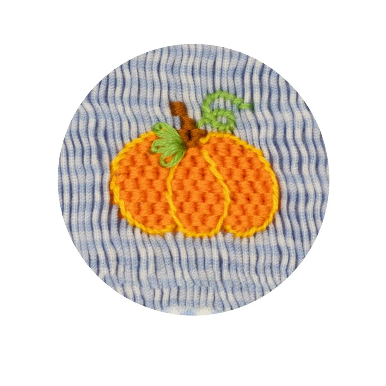 Pumpkin Dress w/ Side Bows- Blue Gingham