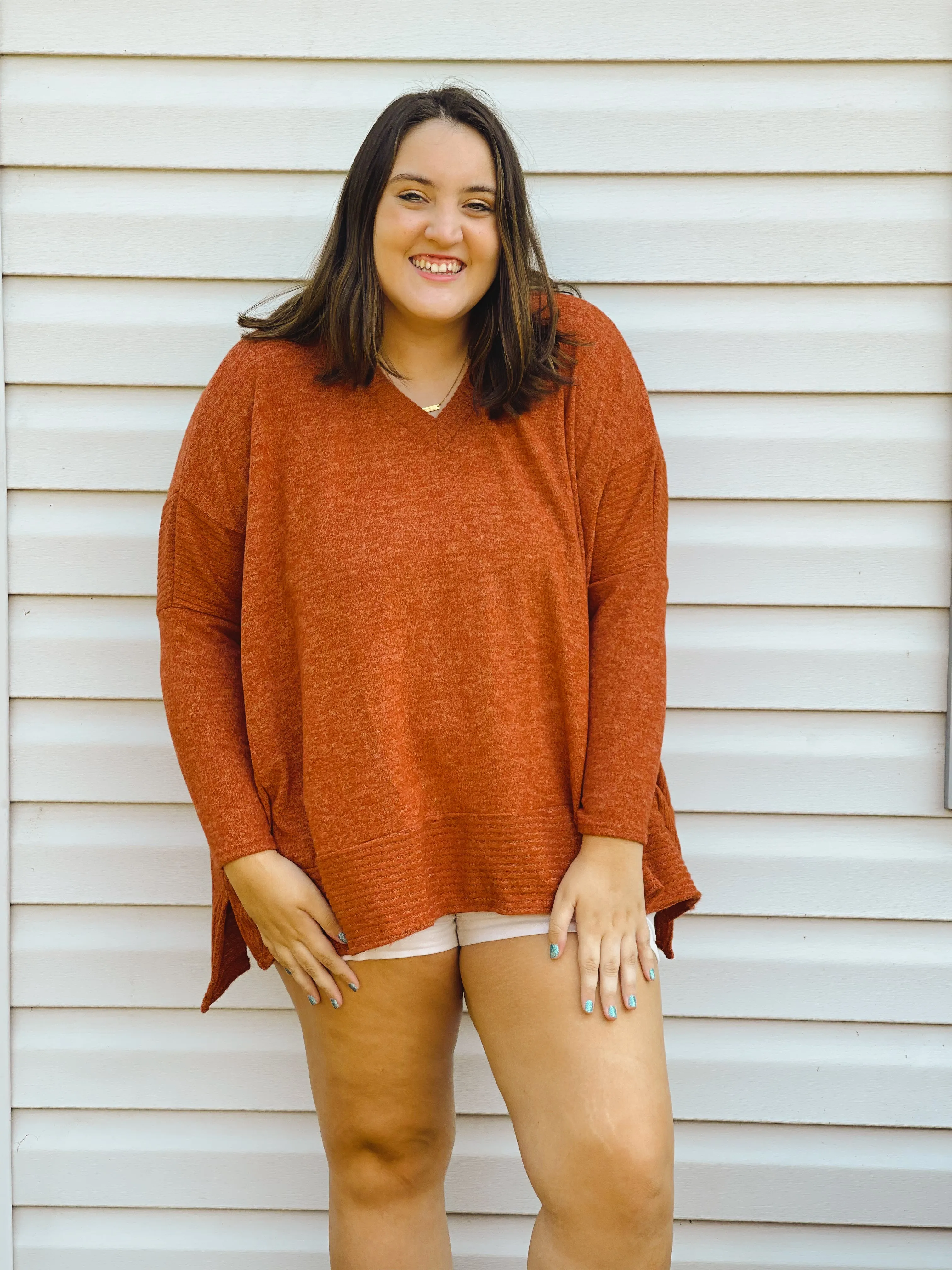 Pumpkin Patch Soft High-Low Sweater