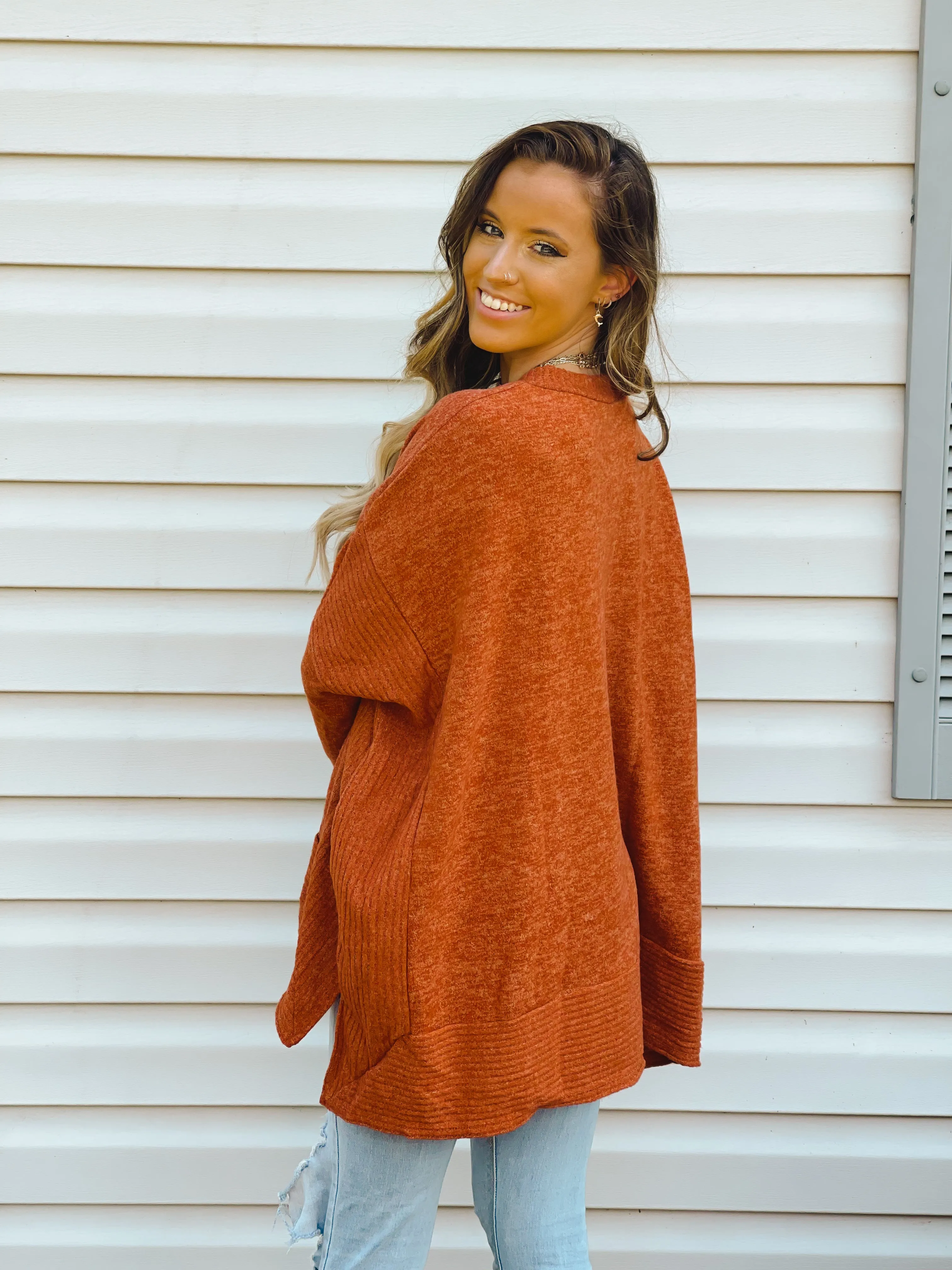 Pumpkin Patch Soft High-Low Sweater