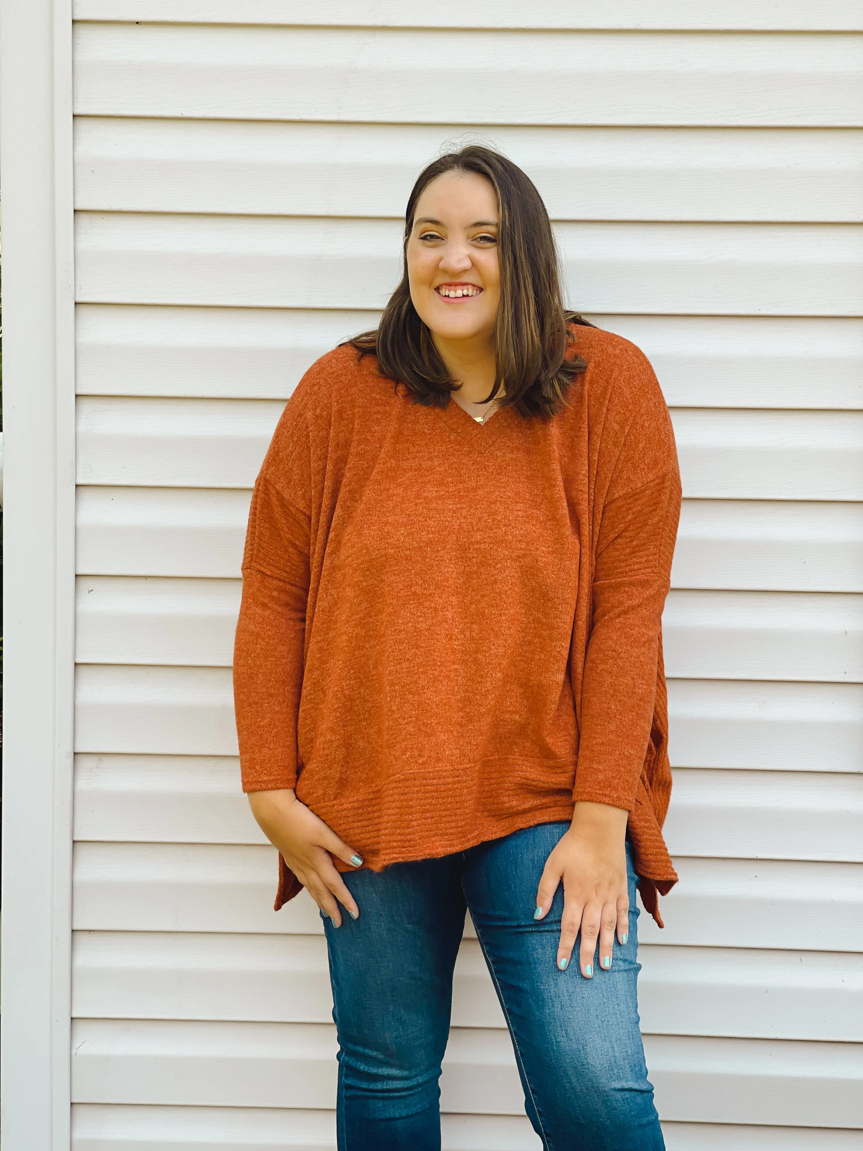 Pumpkin Patch Soft High-Low Sweater