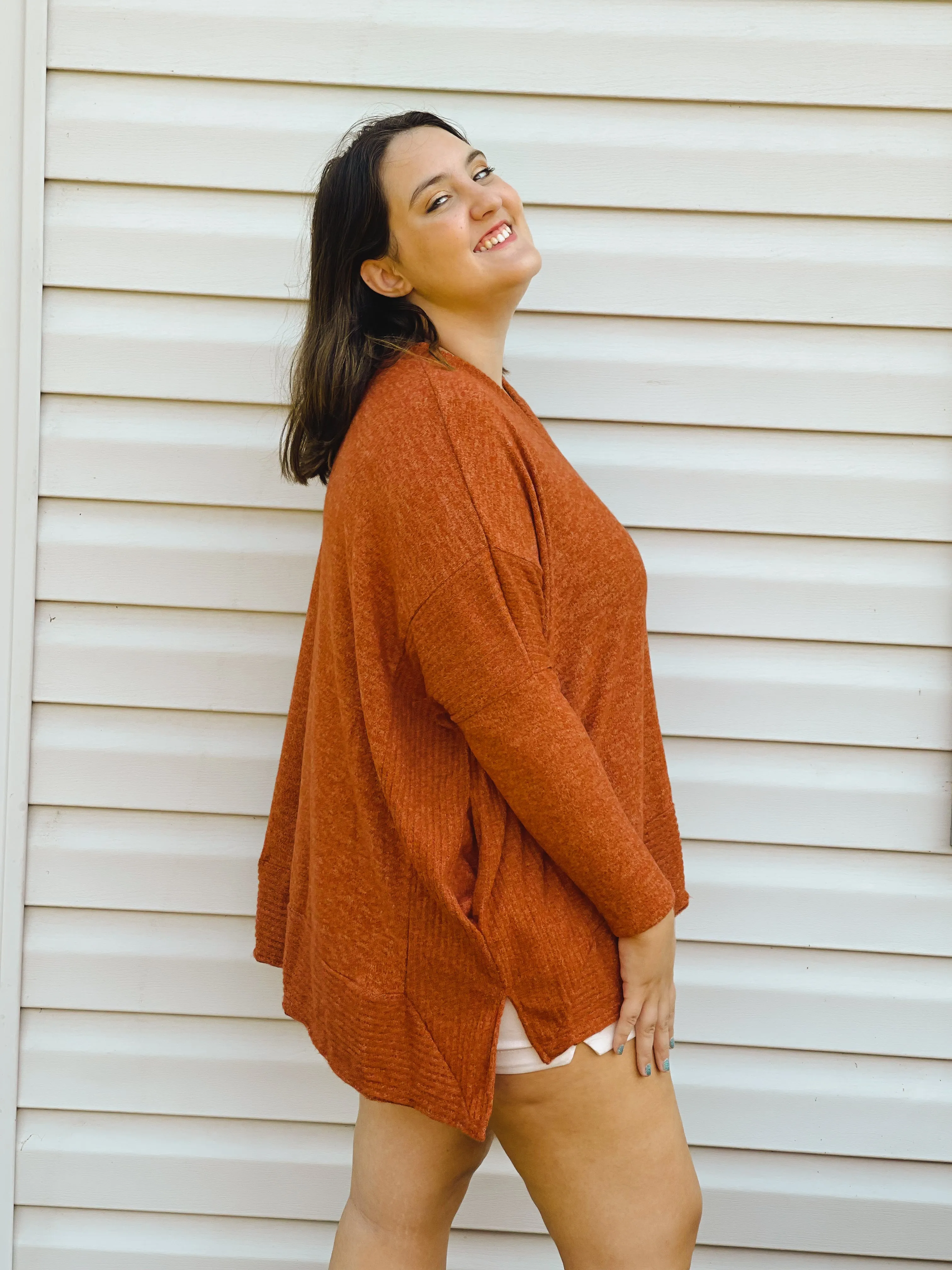 Pumpkin Patch Soft High-Low Sweater