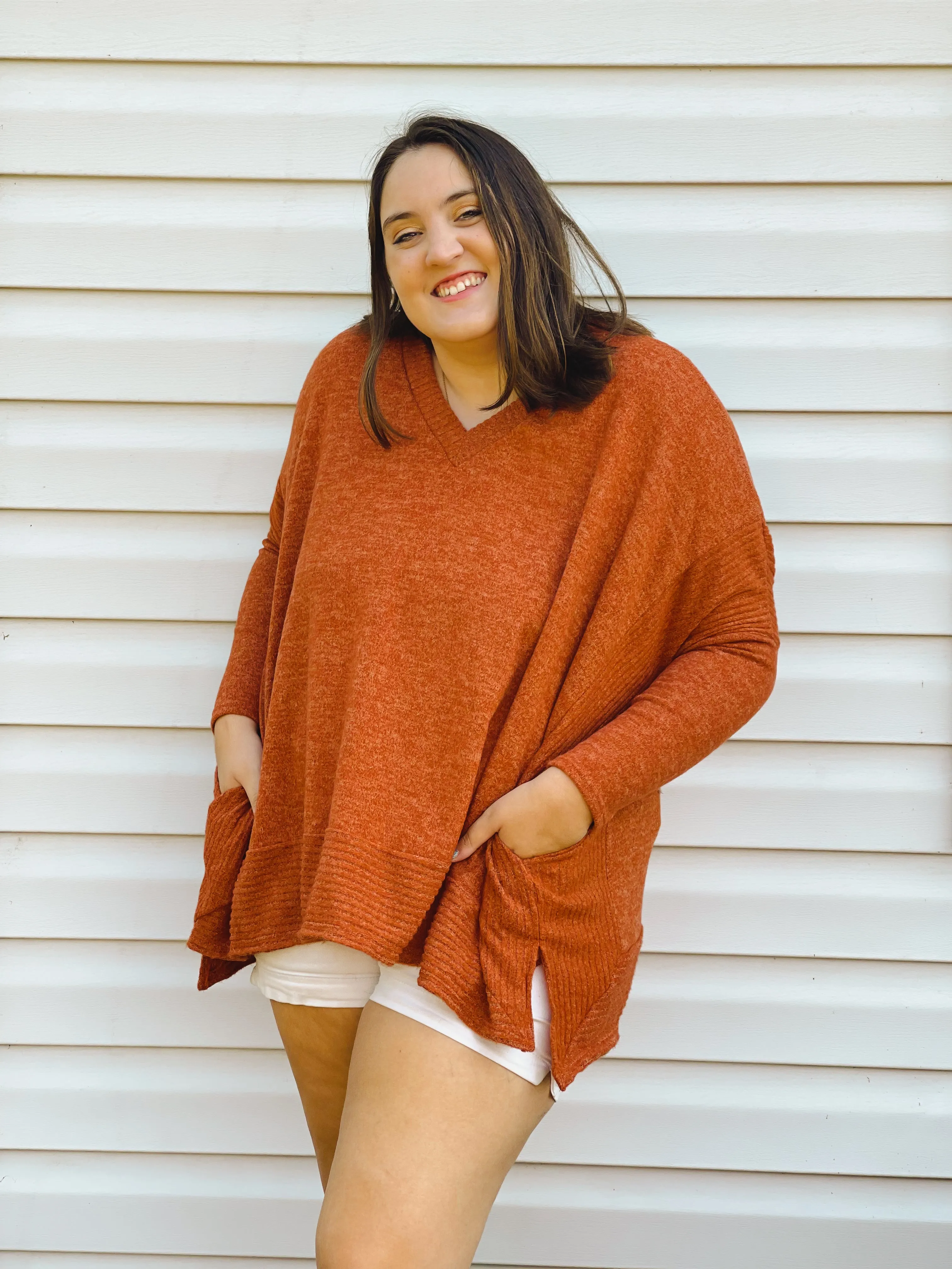Pumpkin Patch Soft High-Low Sweater