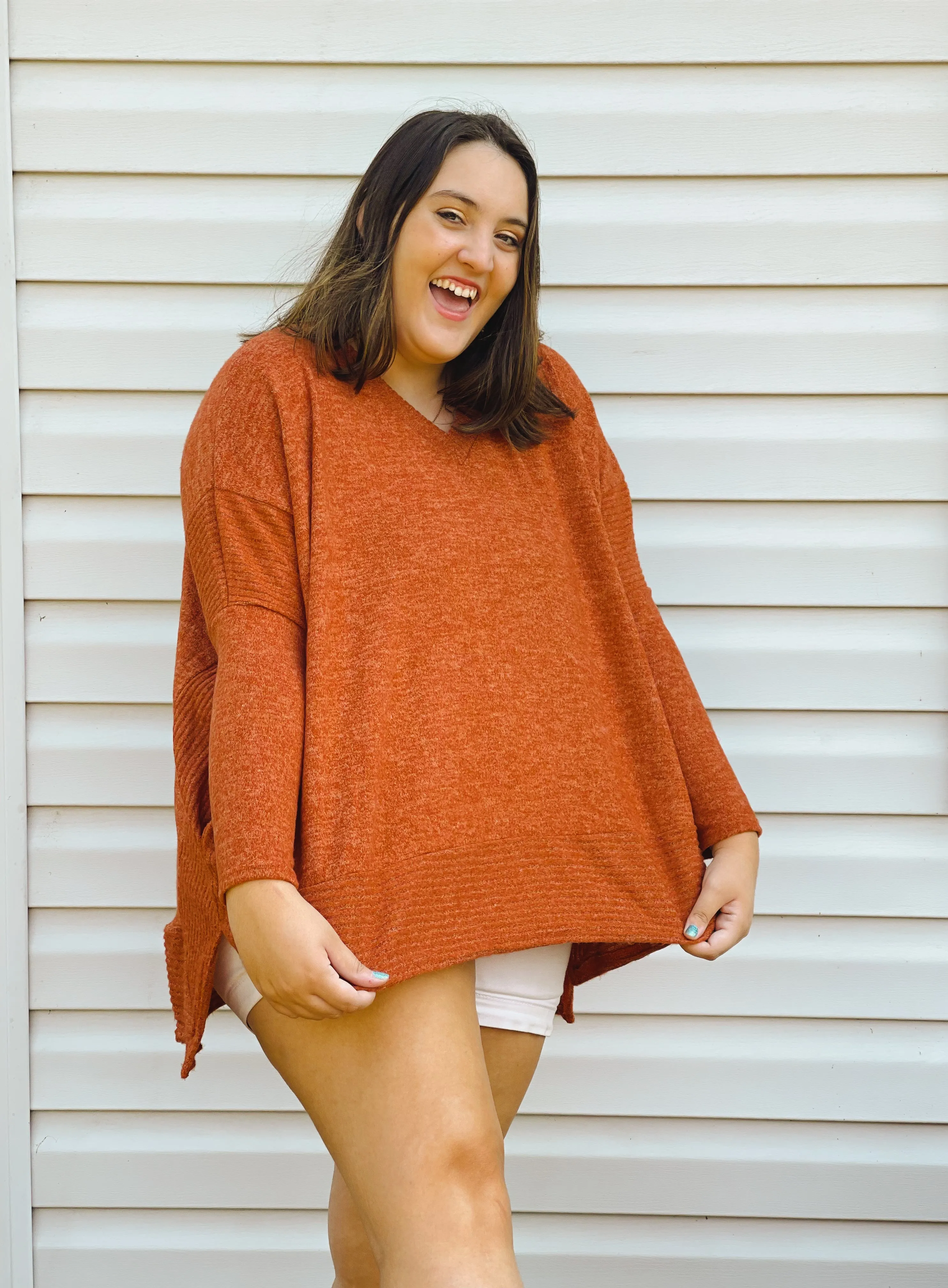 Pumpkin Patch Soft High-Low Sweater