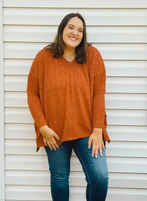 Pumpkin Patch Soft High-Low Sweater