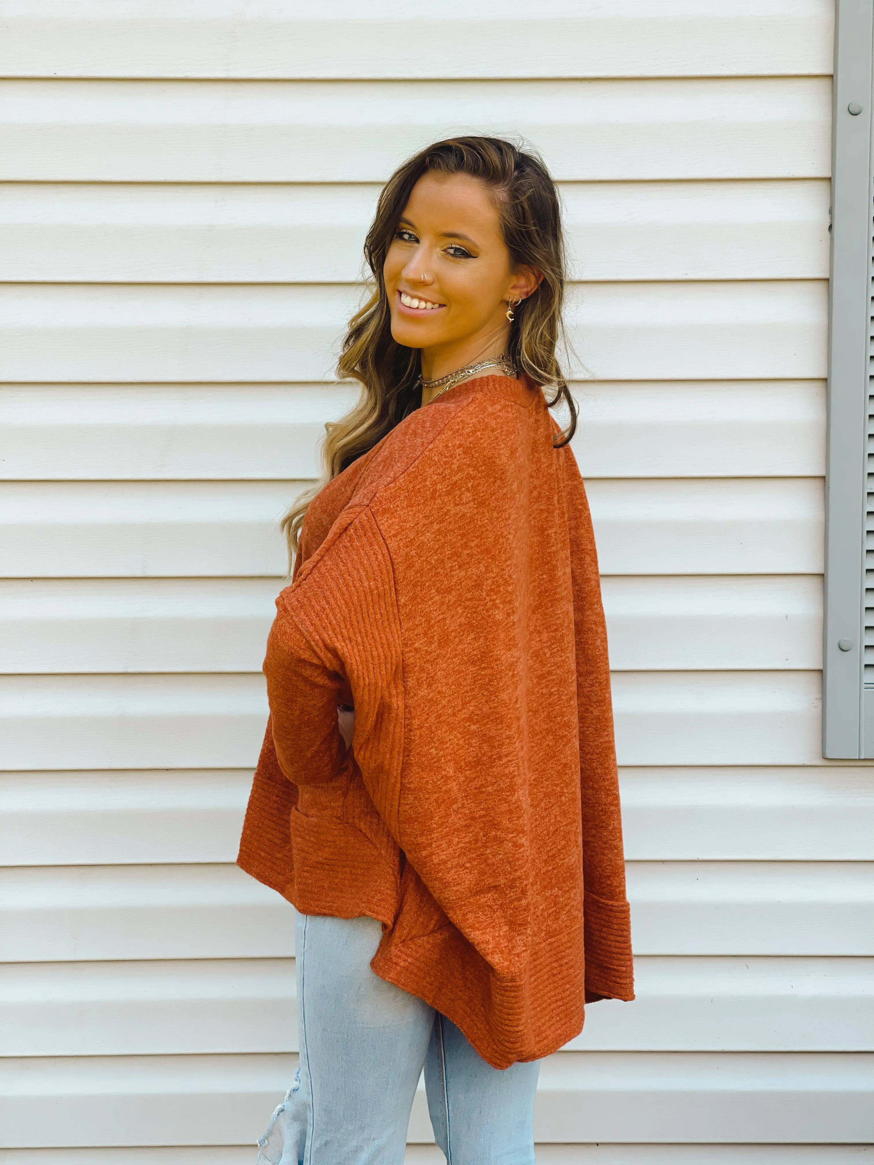 Pumpkin Patch Soft High-Low Sweater