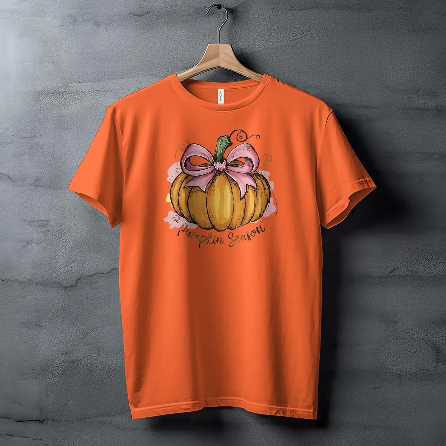 Pumpkin Season T-Shirt, Cute Pumpkin Graphic Tee, Coquette Style Pumpkin Top, Fall Pumpkin Shirt, Cozy Autumn Sweatshirt