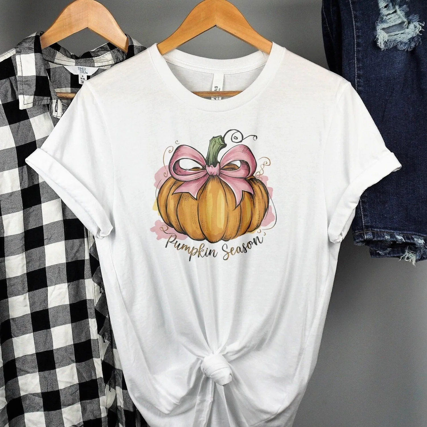 Pumpkin Season T-Shirt, Cute Pumpkin Graphic Tee, Coquette Style Pumpkin Top, Fall Pumpkin Shirt, Cozy Autumn Sweatshirt