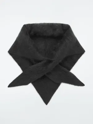 Pure brushed-cashmere triangle scarf