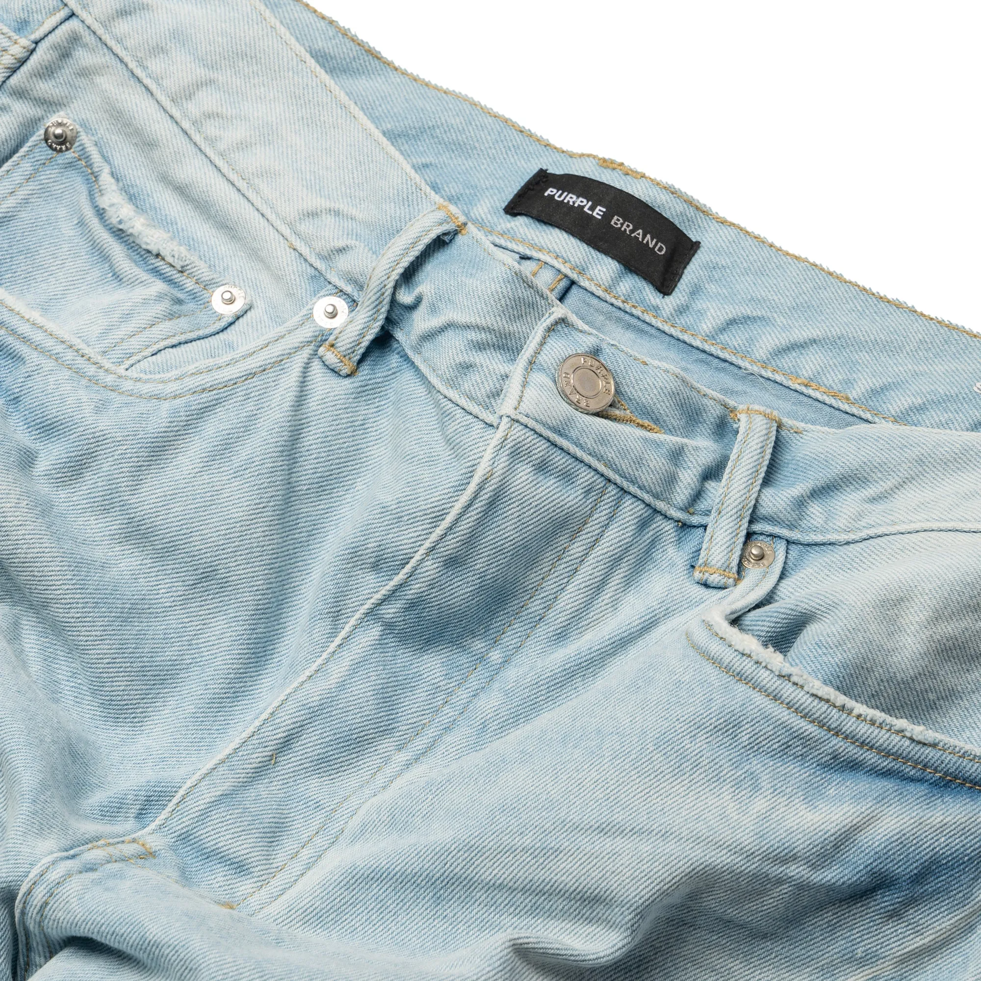 Purple Brand Mid Rise Straight Leg Jean - Sun Faded Icy Indigo