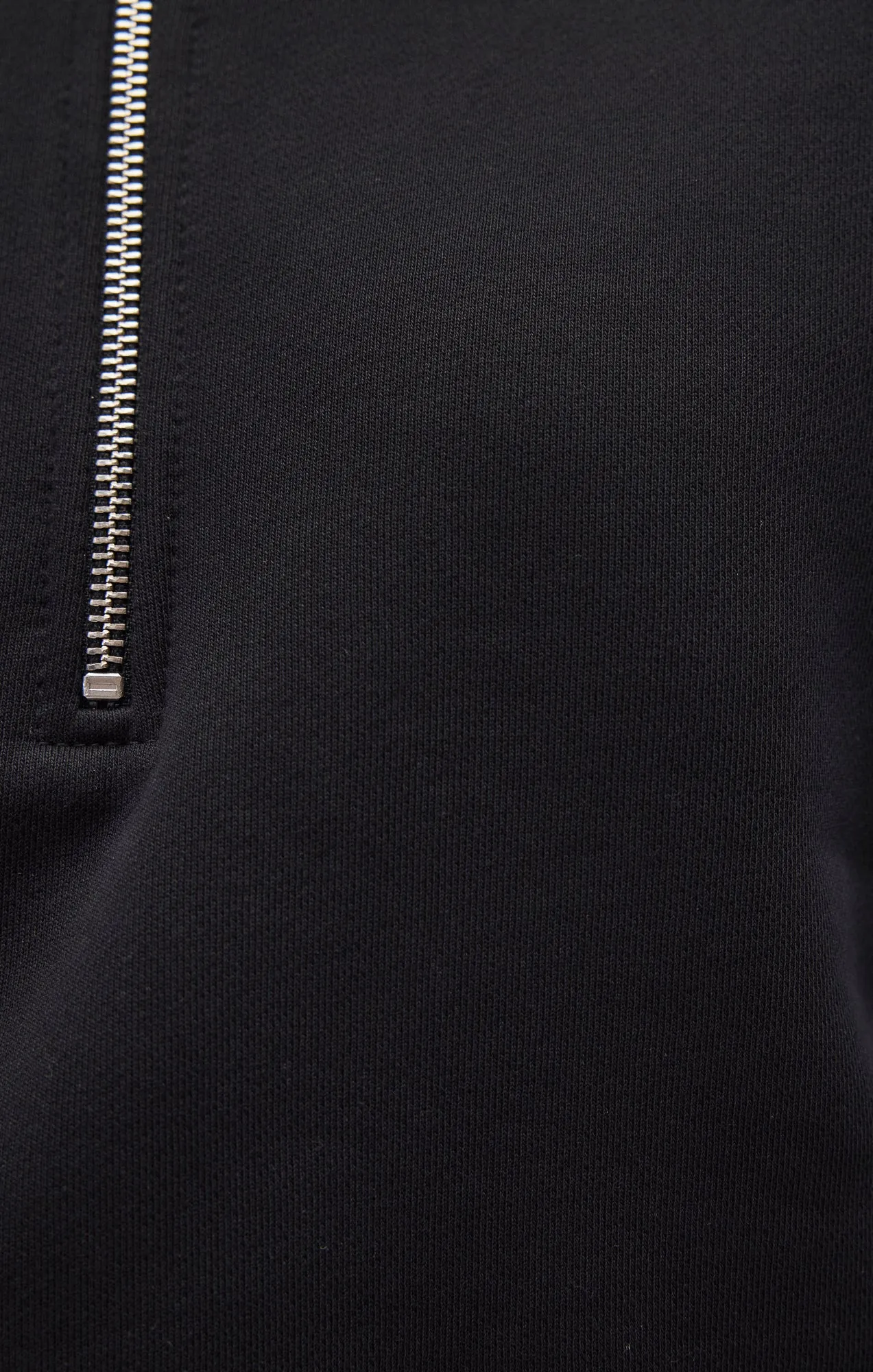 QUARTER ZIP SWEATSHIRT IN BLACK