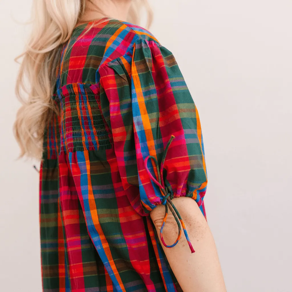 Que Paso Plaid Katrin Dress