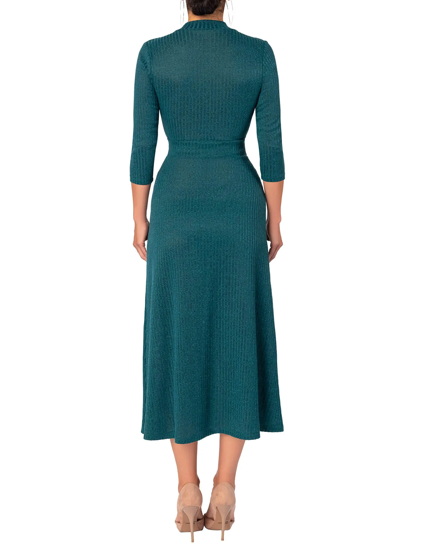 "Gloria" Hunter Green Mock Dress