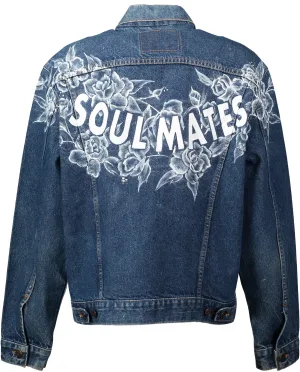 "Presley" 'Soulmates' hand painted vintage denim jacket