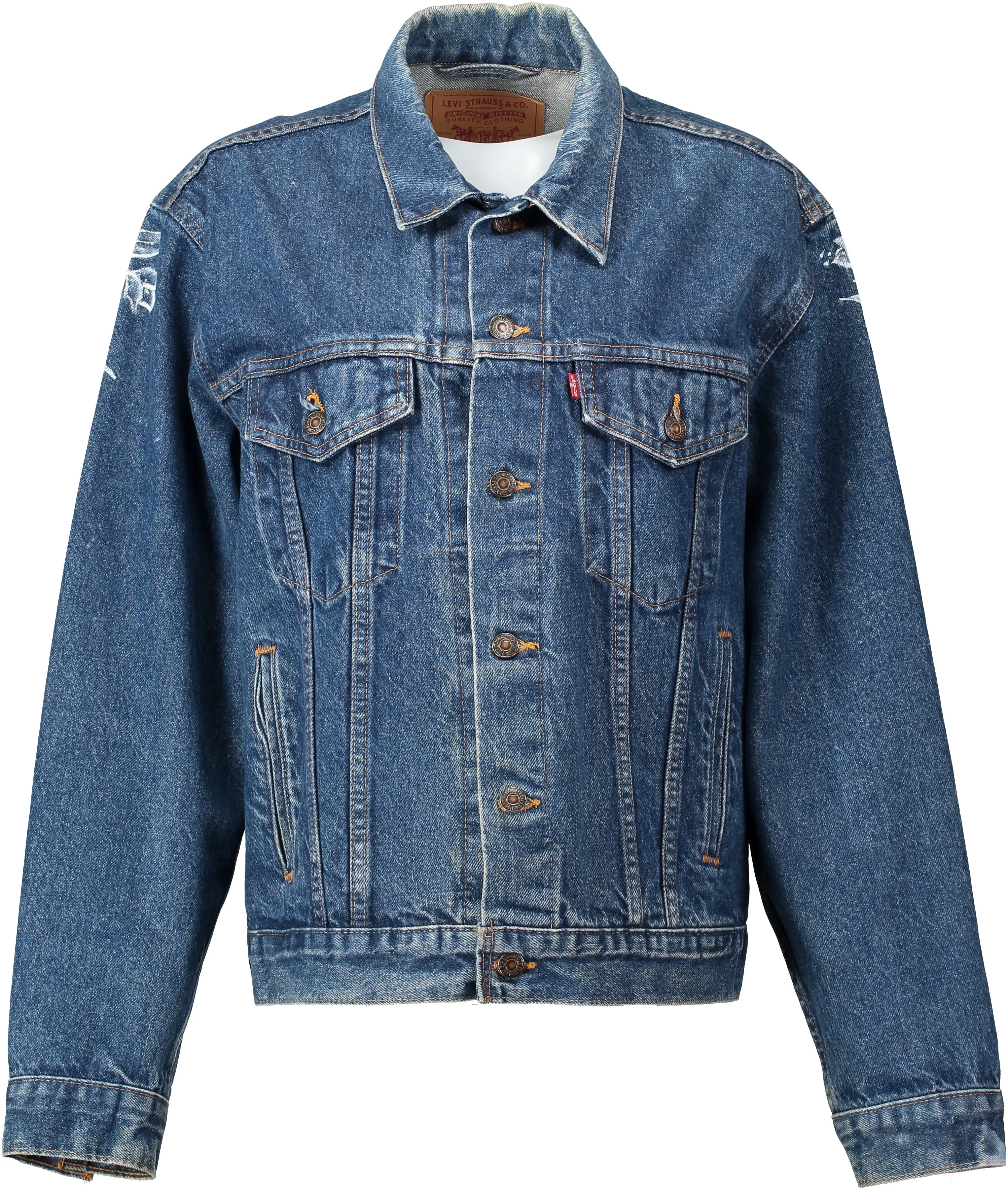 "Presley" 'Soulmates' hand painted vintage denim jacket