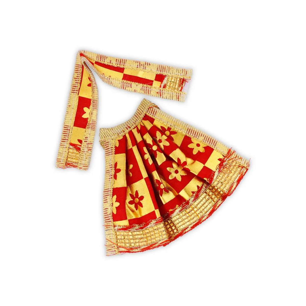 Radha Krishna Dress Set - 3 Inches | Radha Krishna Poshak/ Krishna And Radha Dress for Deity