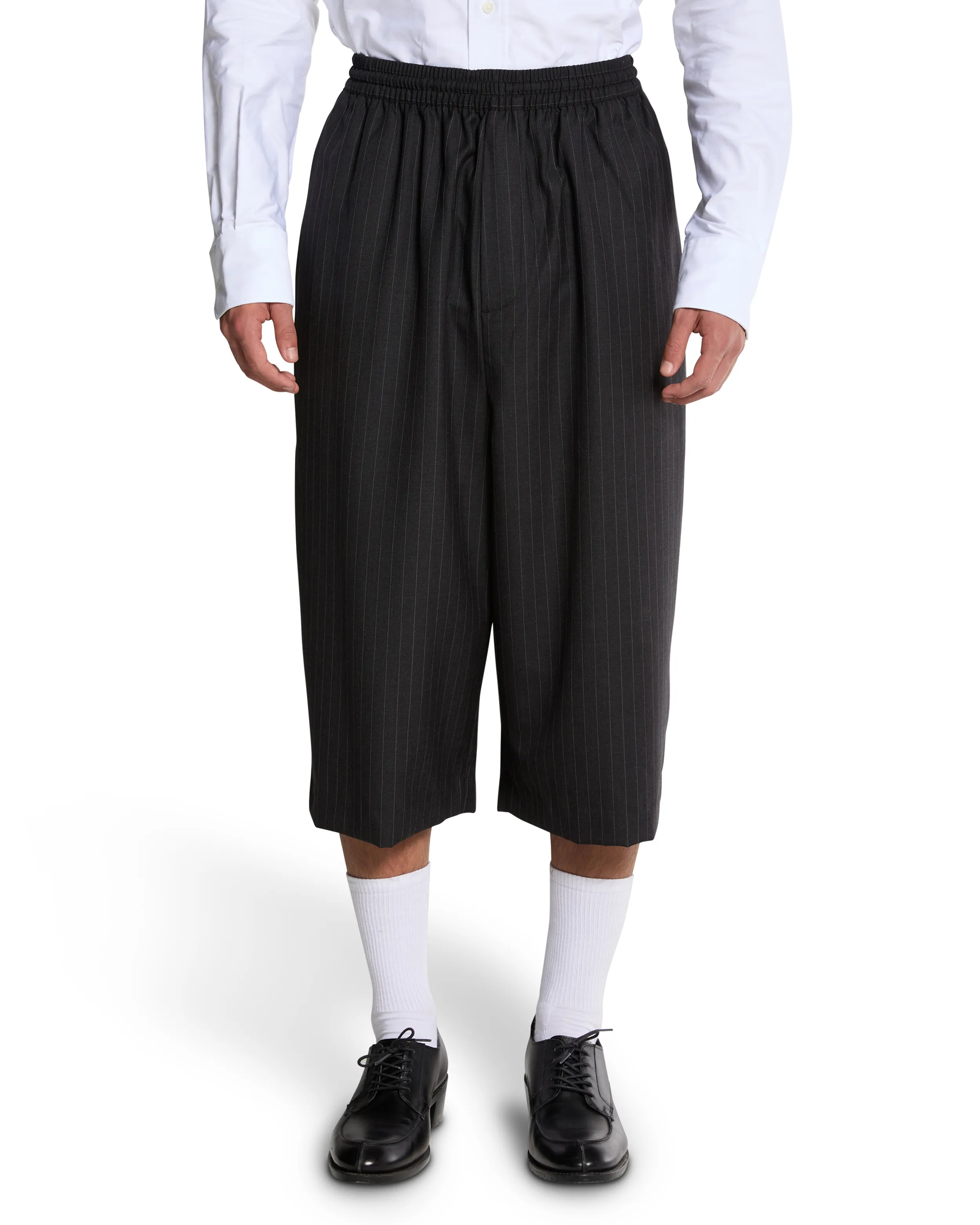 ÓRALE LONG BOXER SHORT - CHARCOAL PINSTRIPE
