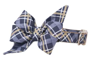 Ralphies Plaid Belle Bow Dog Collar