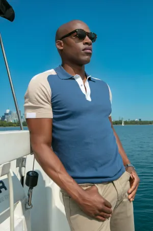 Ramsey Snap Polo Blue