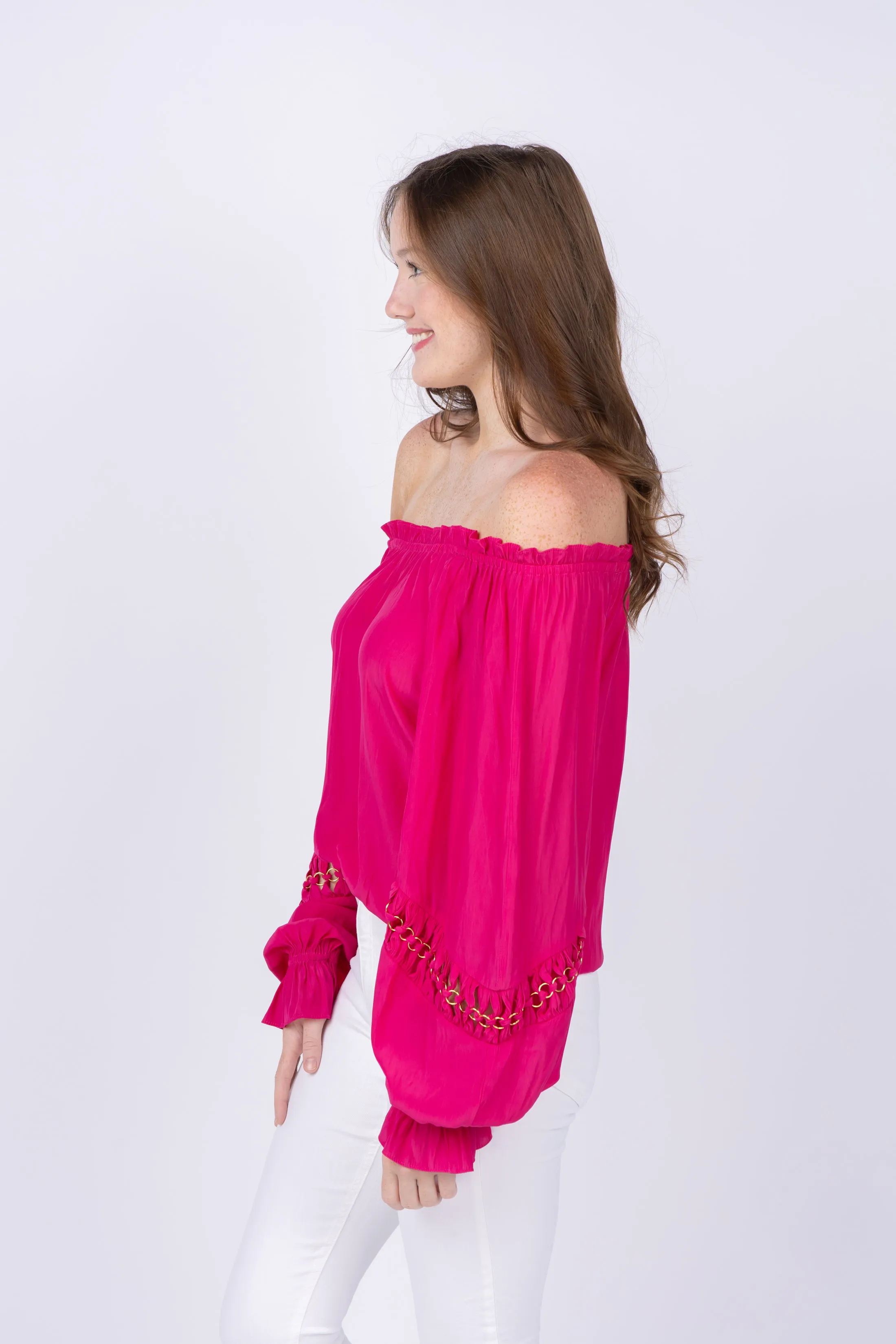 Ramy Brook Lili Top in Paradise Pink
