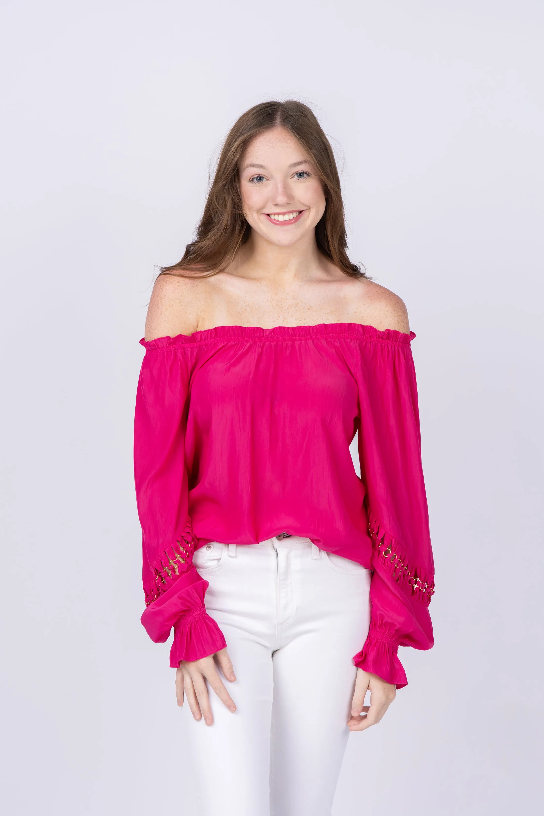 Ramy Brook Lili Top in Paradise Pink