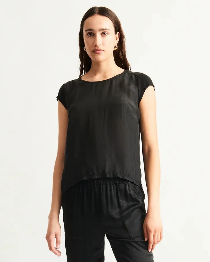 Raquel Allegra Darcey Tee Black