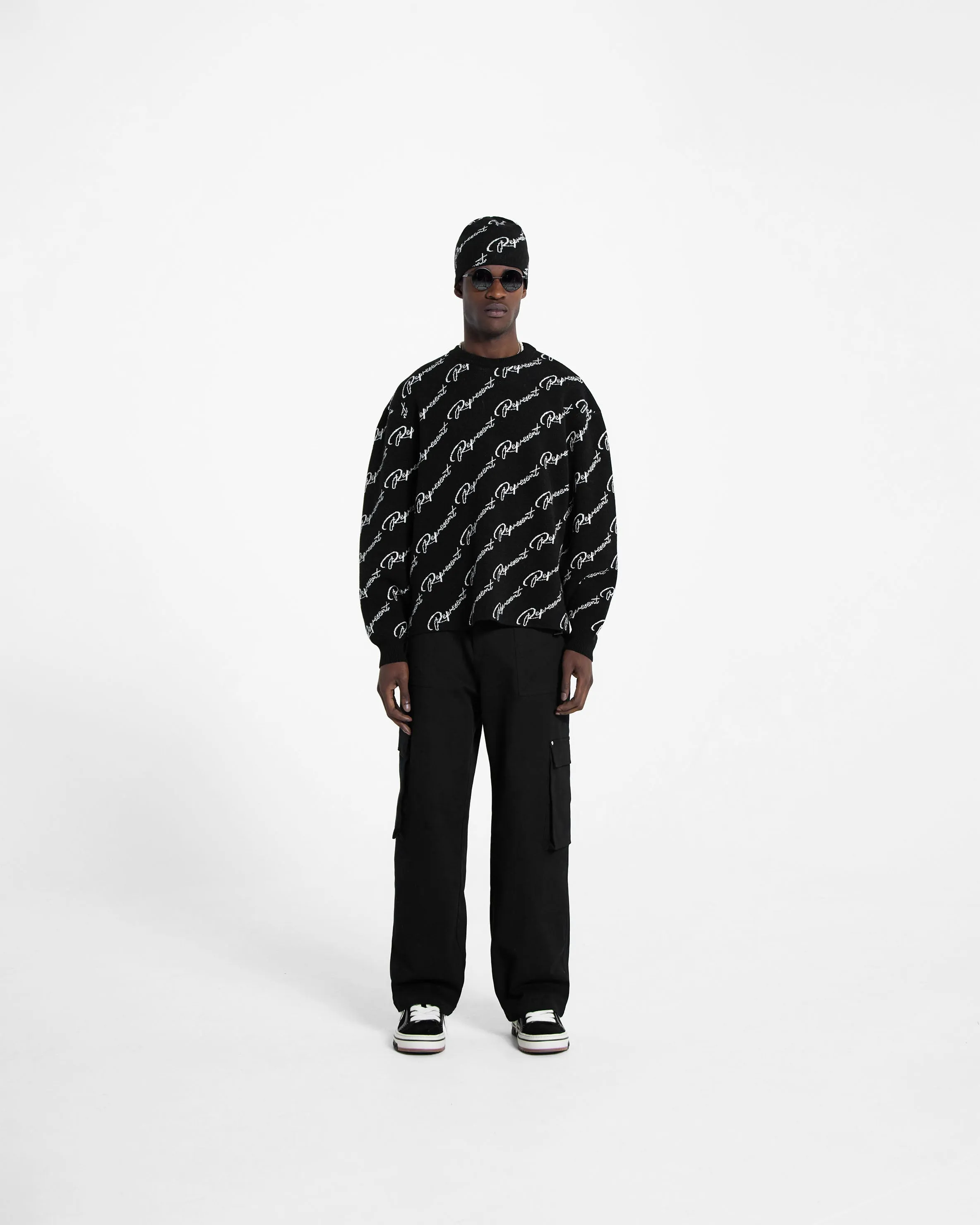 Represent Jacquard Sweater - Black
