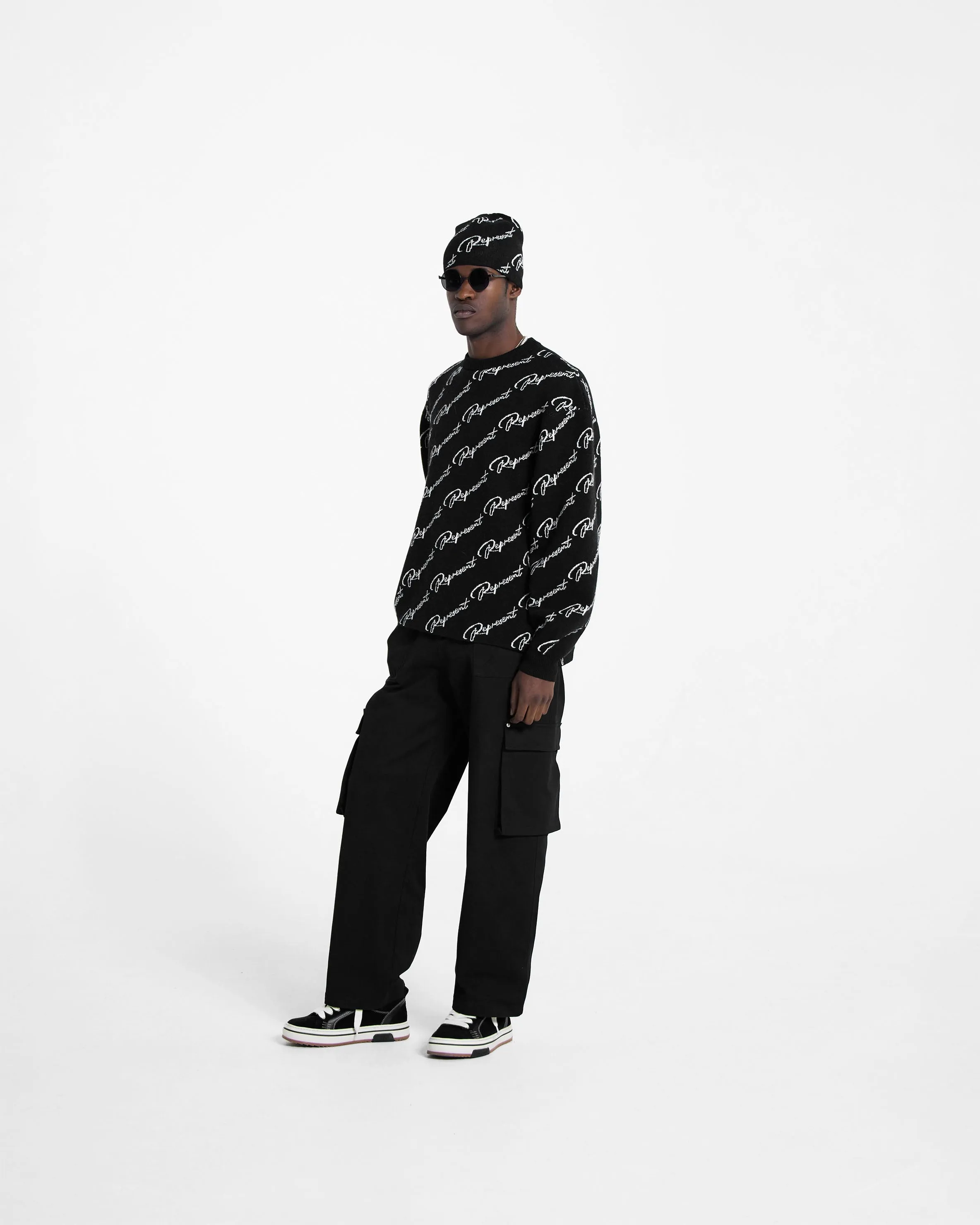 Represent Jacquard Sweater - Black