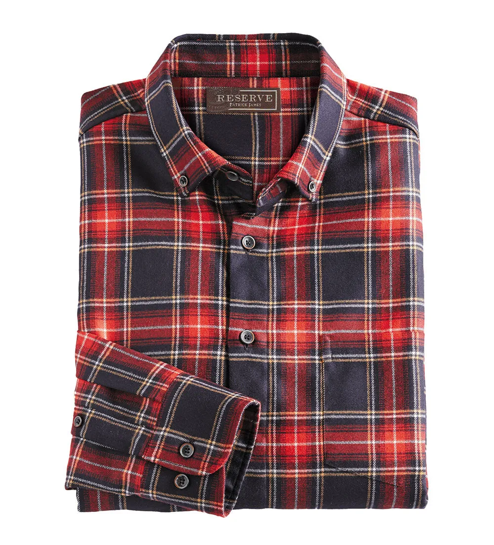 Reserve Ceramica Long Sleeve Plaid Sport Shirt