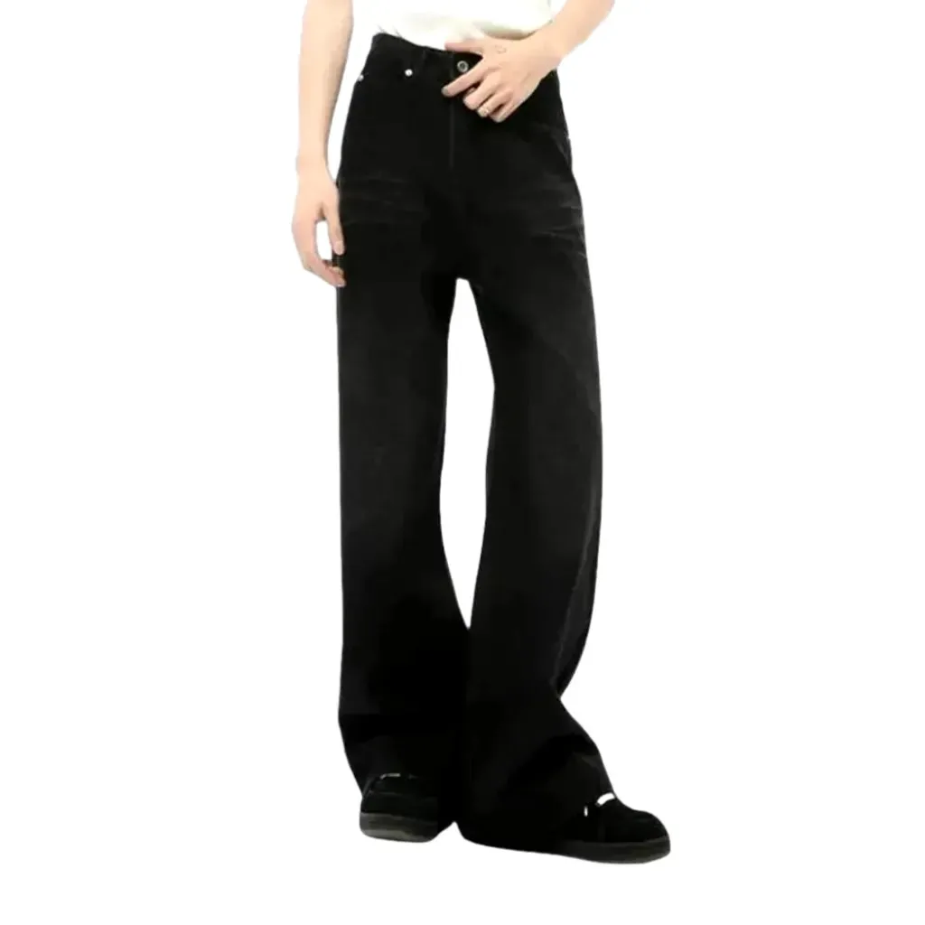 Retro faded wide fit jeans for men
