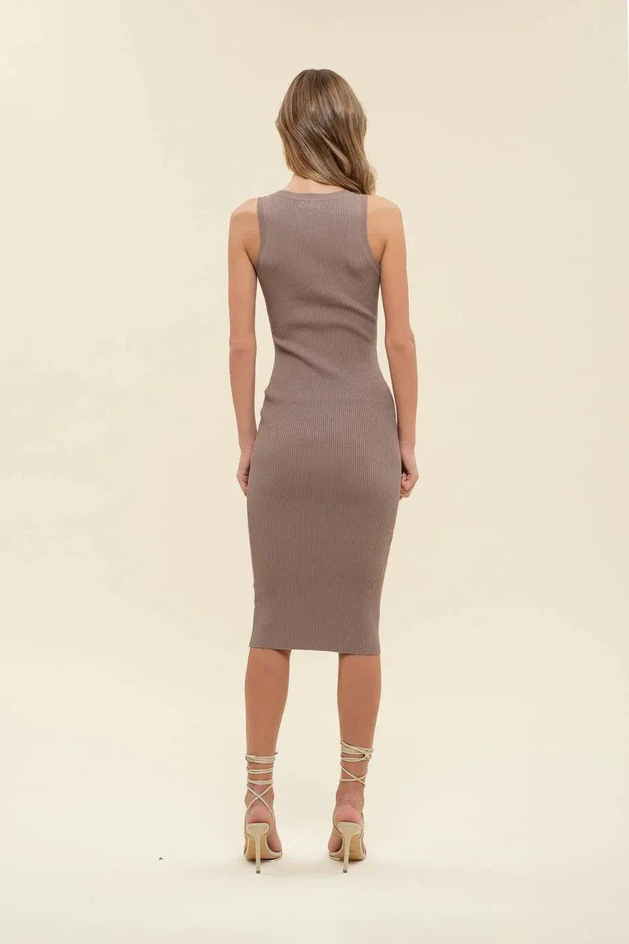 Ribbed Knit Tank Midi Dress