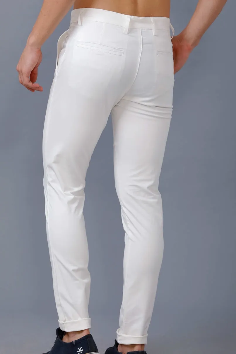 Rich White - 2 way stretch - COTTON PANT