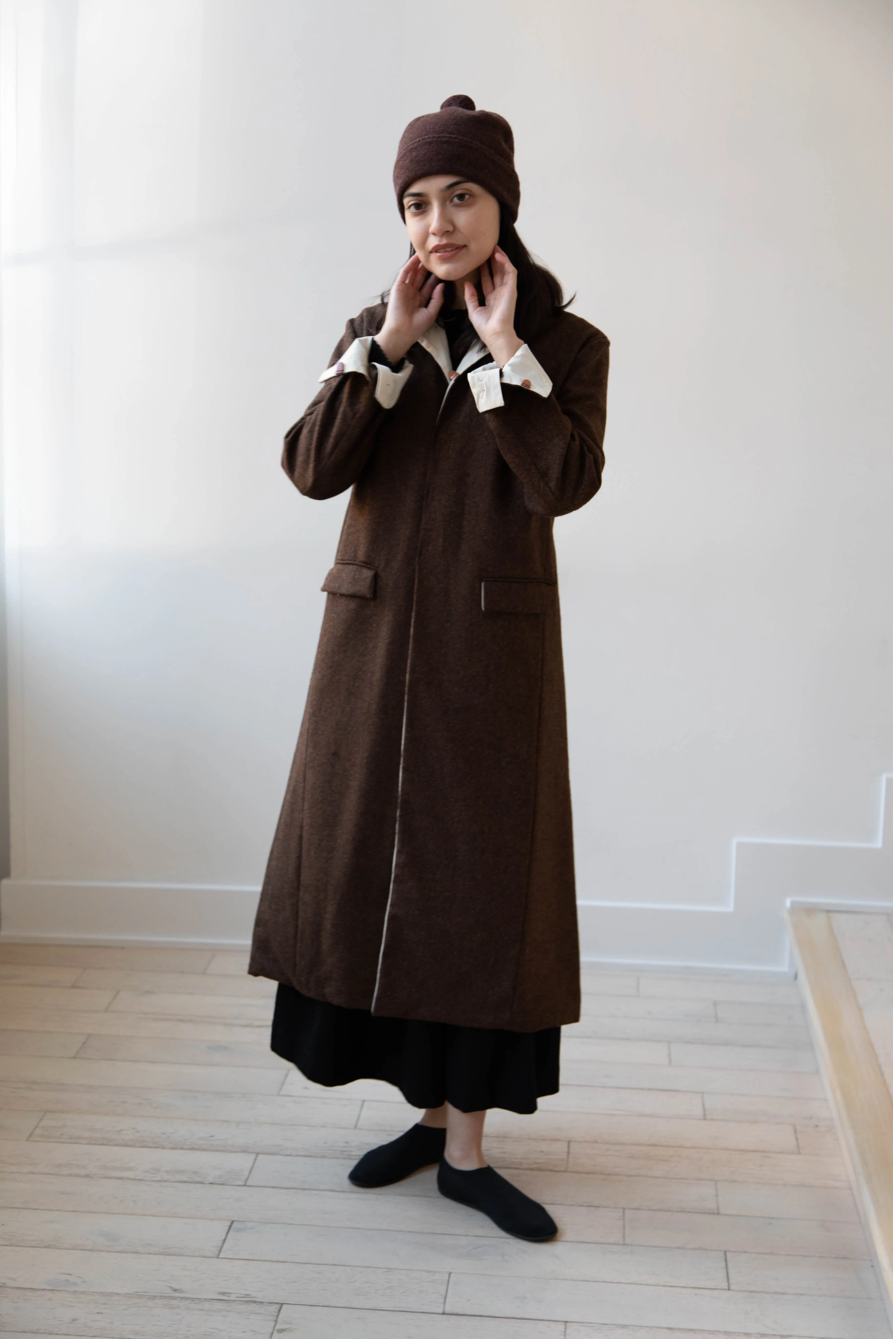 Risa Nakamura | Coat F in Chetsnut Brown