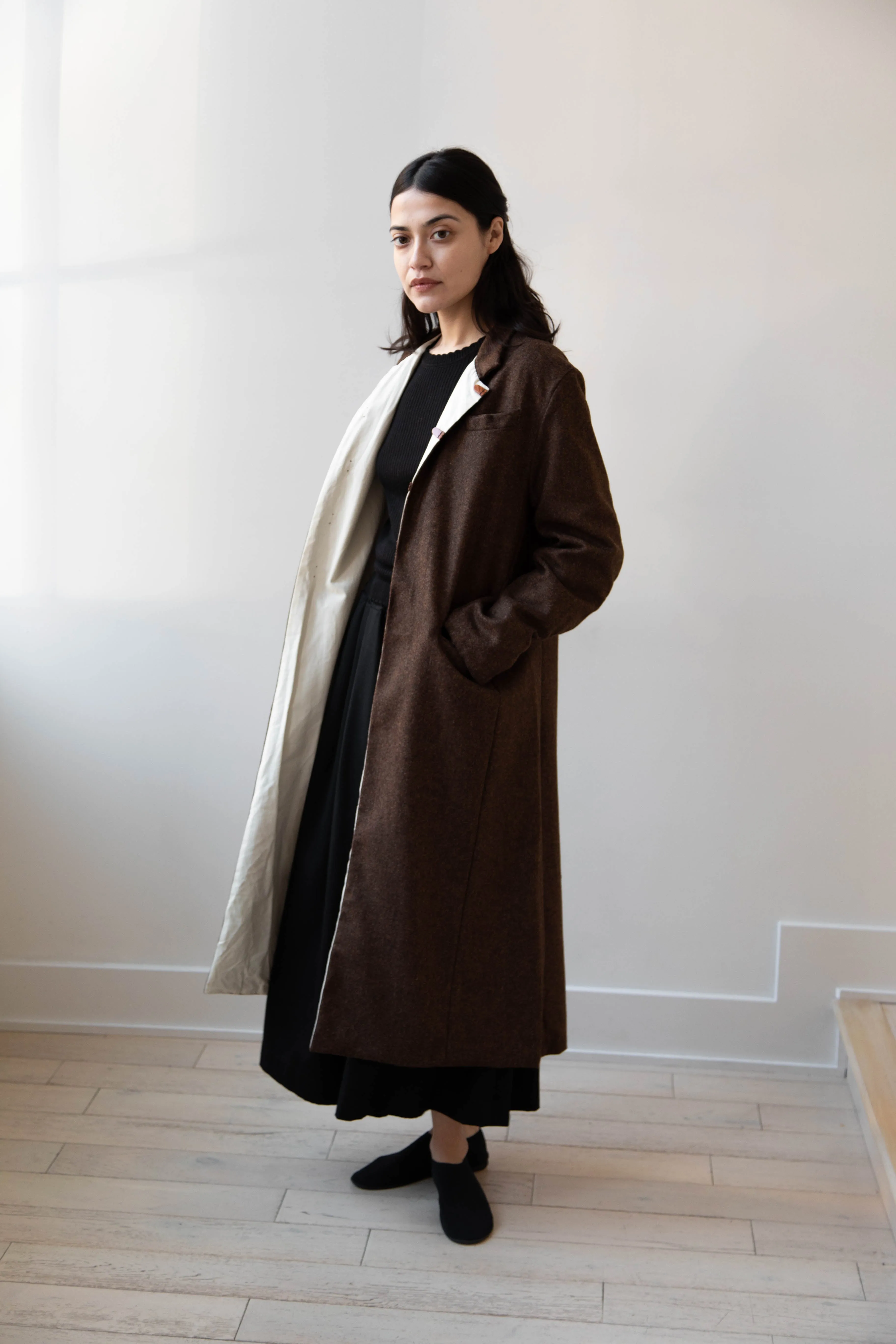 Risa Nakamura | Coat F in Chetsnut Brown