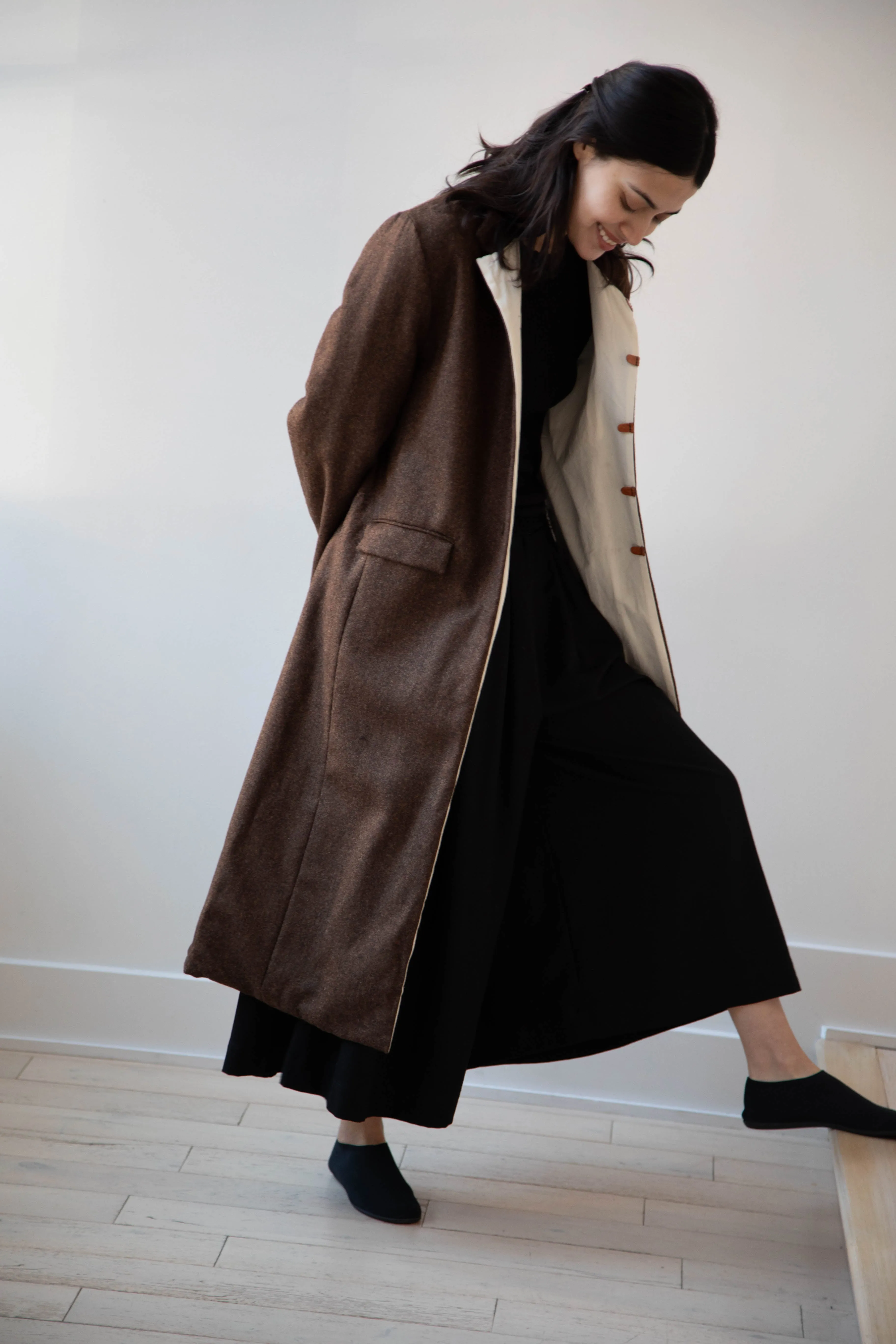 Risa Nakamura | Coat F in Chetsnut Brown