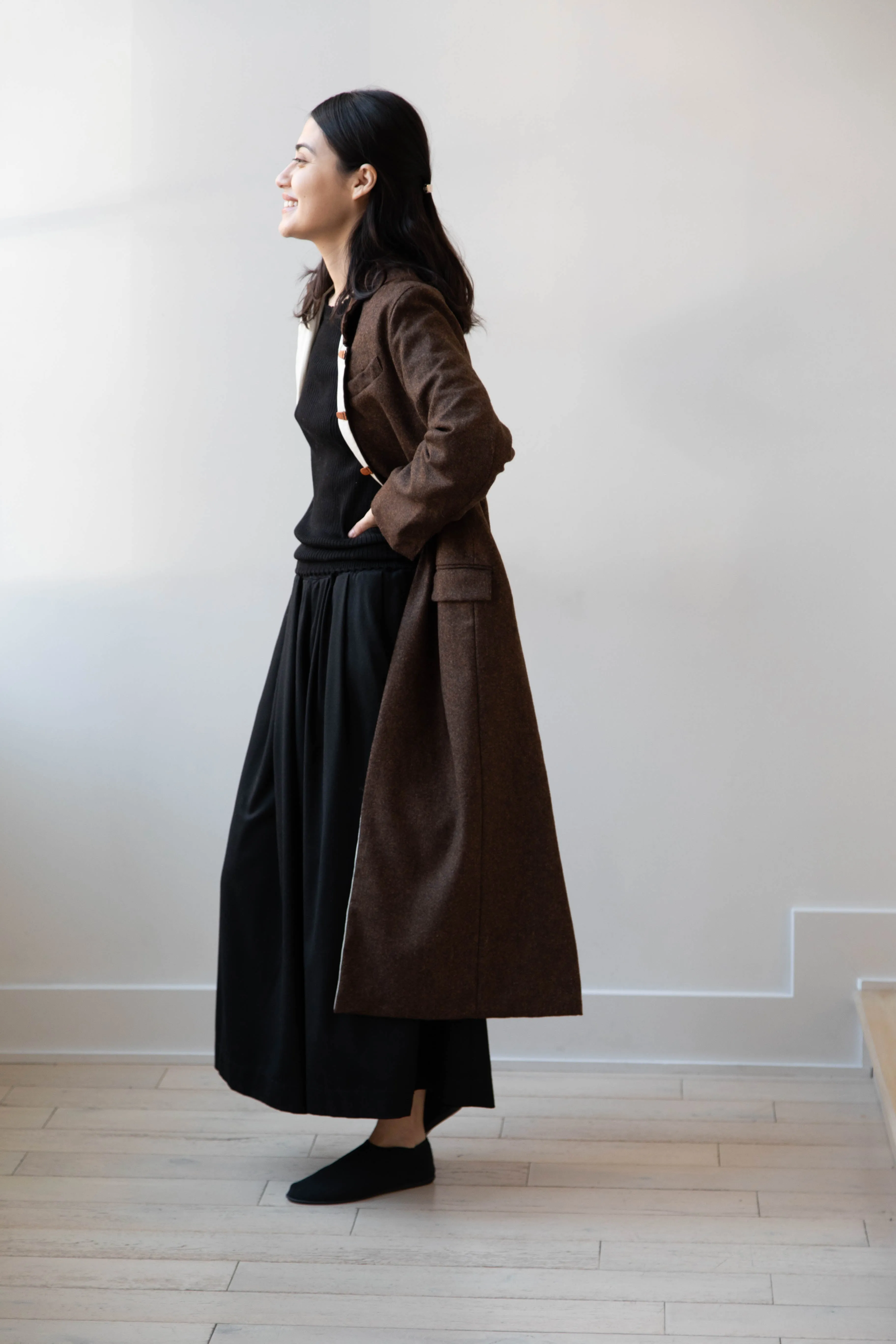 Risa Nakamura | Coat F in Chetsnut Brown