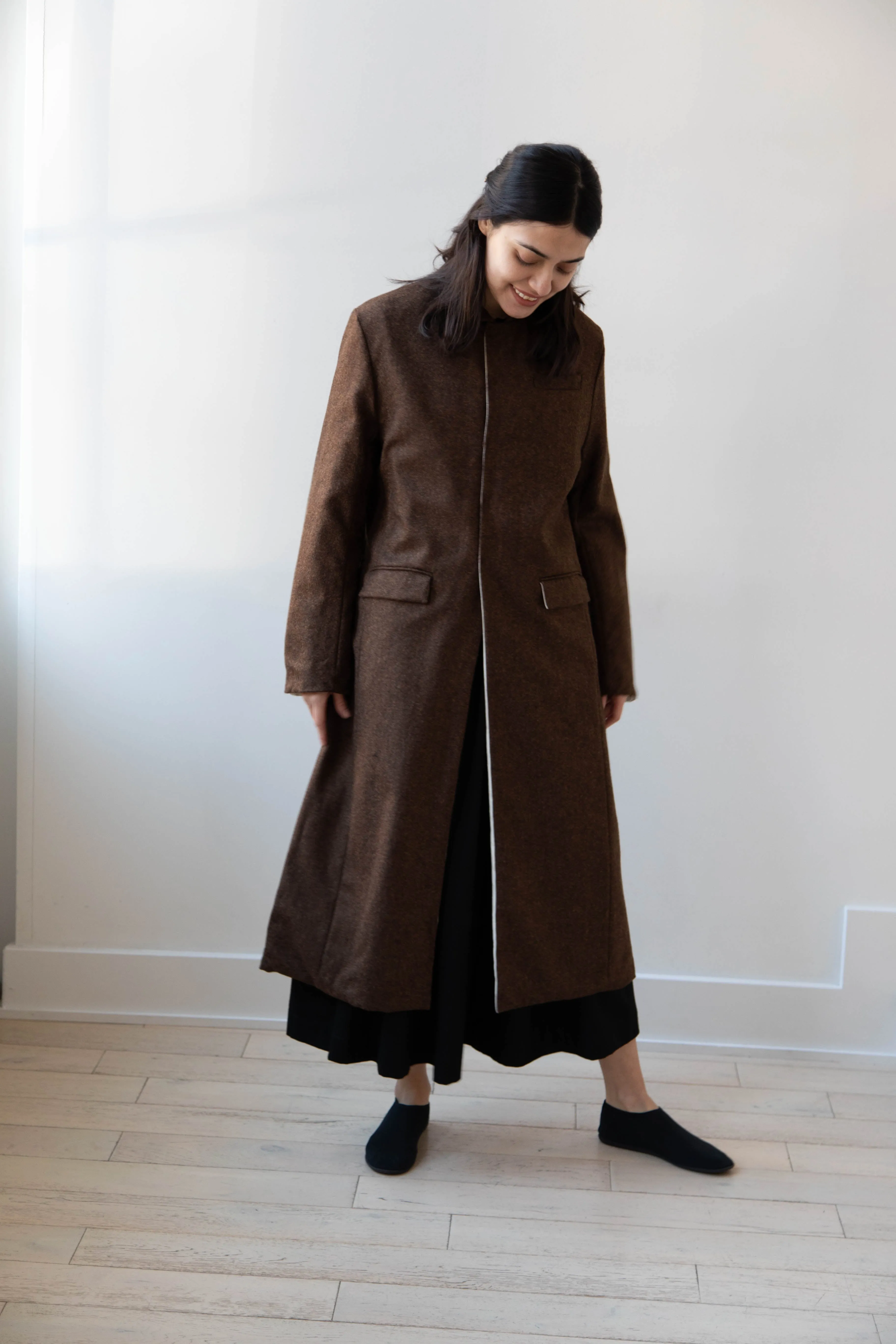 Risa Nakamura | Coat F in Chetsnut Brown