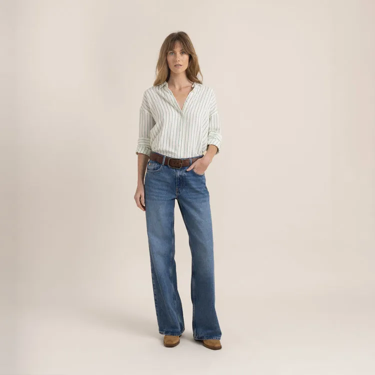 Roark Costa Long Sleeve Button Up Shirt - COCONUT