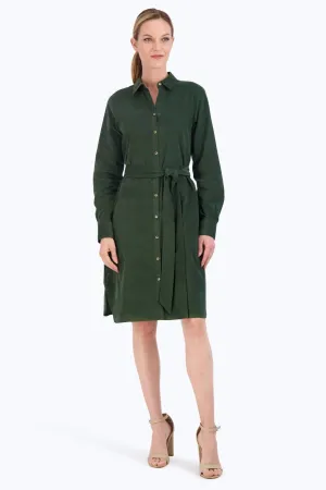 Rocca Pinwale Corduroy Dress, Dark Green