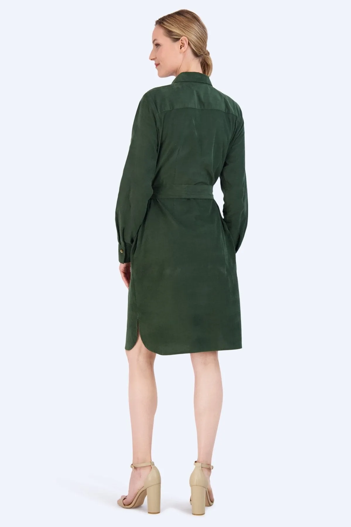 Rocca Pinwale Corduroy Dress, Dark Green