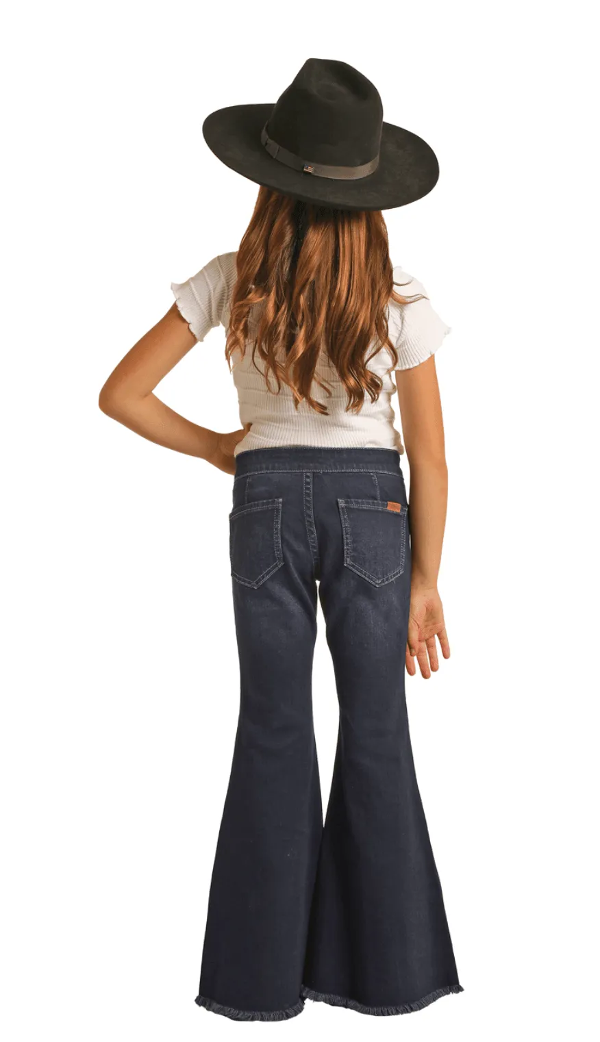 Rock & Roll Cowgirl Girl's Extra Stretch Bell Bottom Jeans RRGD7PRZRB