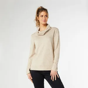 Rory Supersoft Cowl Neck Top in Oatmeal Heather