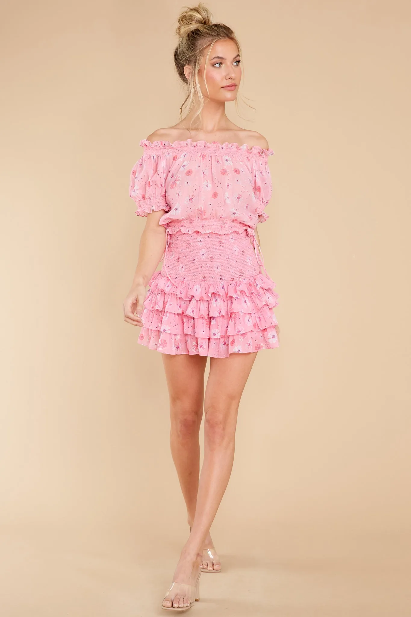 Rosalinda Coral Blaze Crop Top
