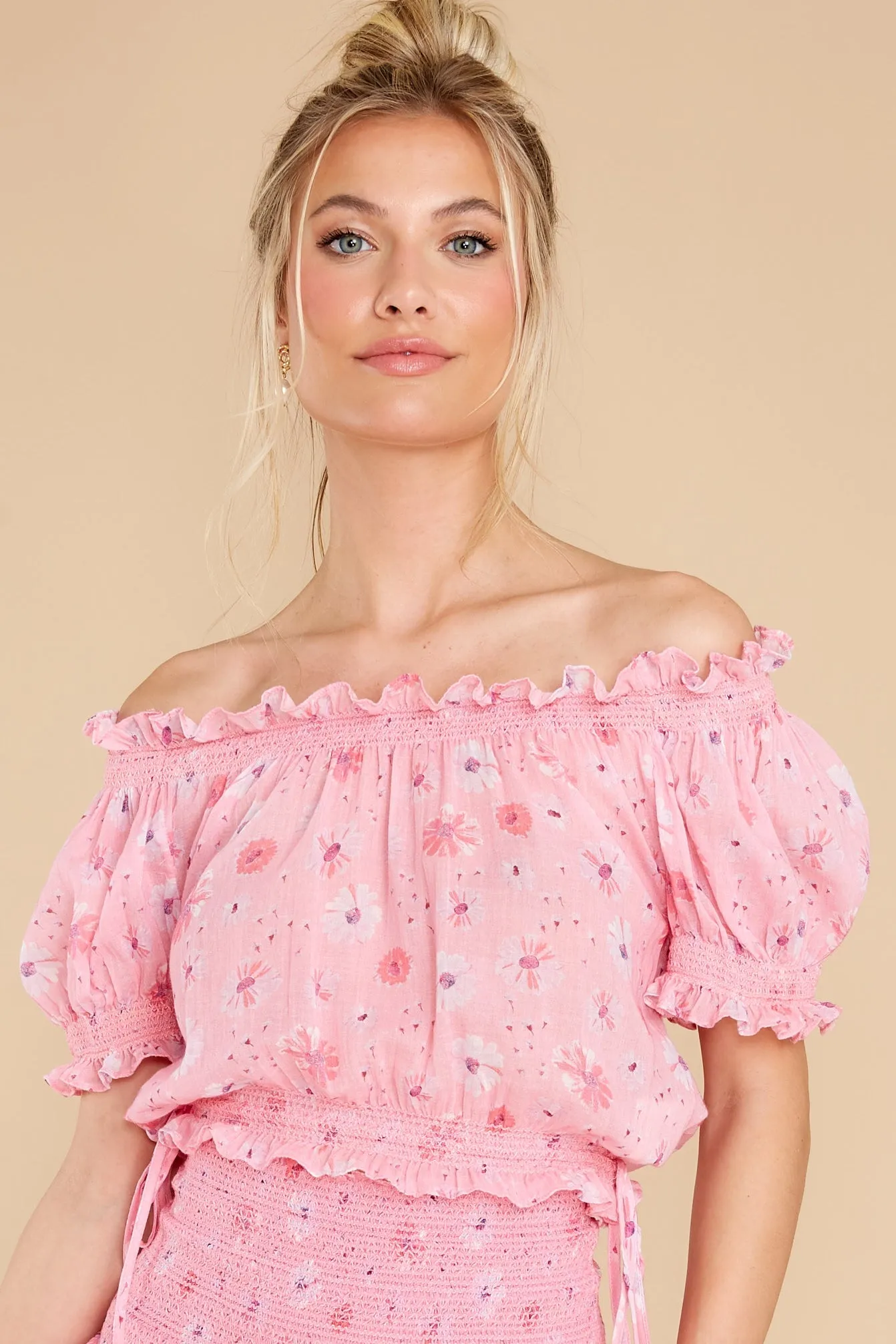 Rosalinda Coral Blaze Crop Top