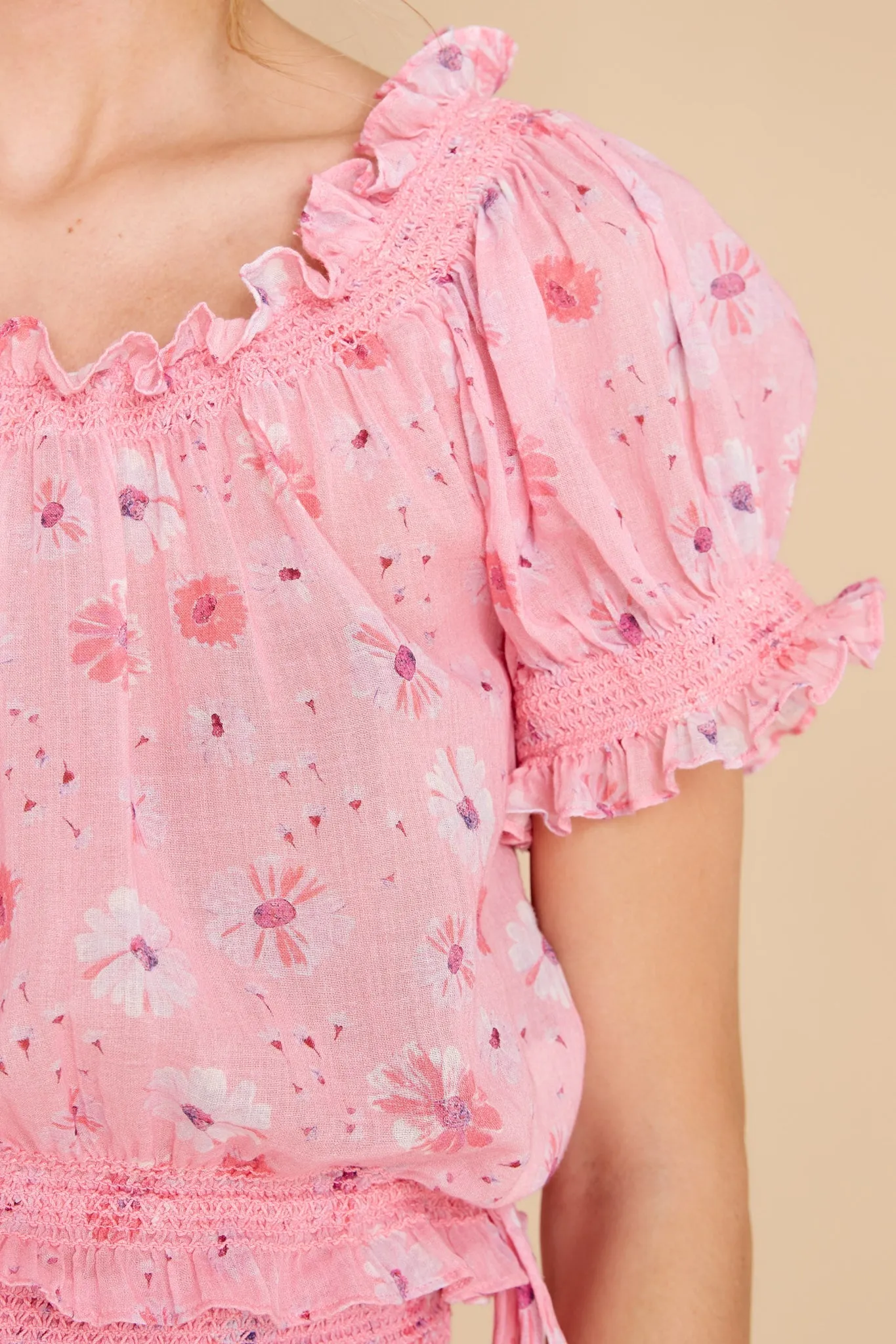 Rosalinda Coral Blaze Crop Top