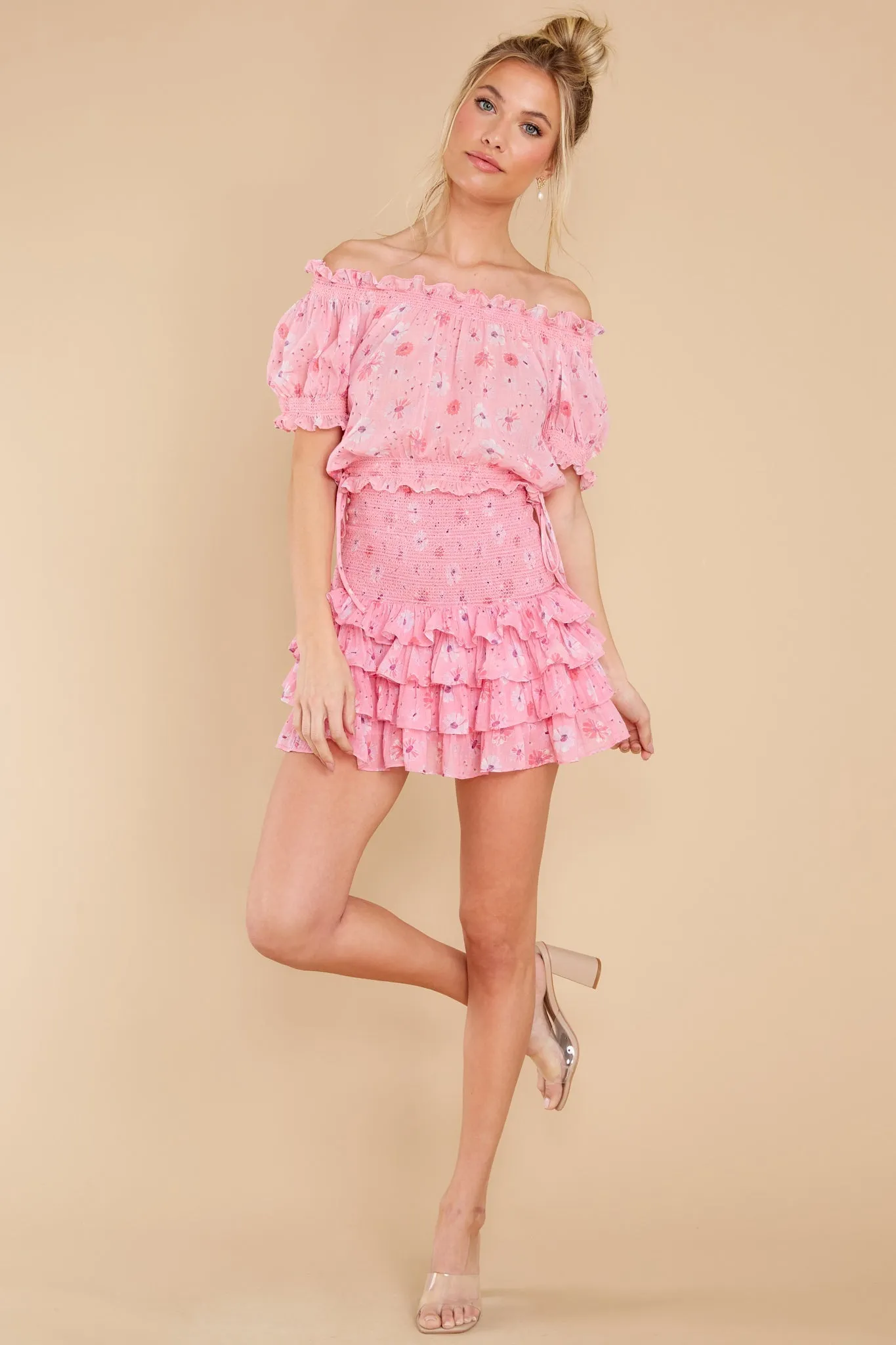Rosalinda Coral Blaze Crop Top