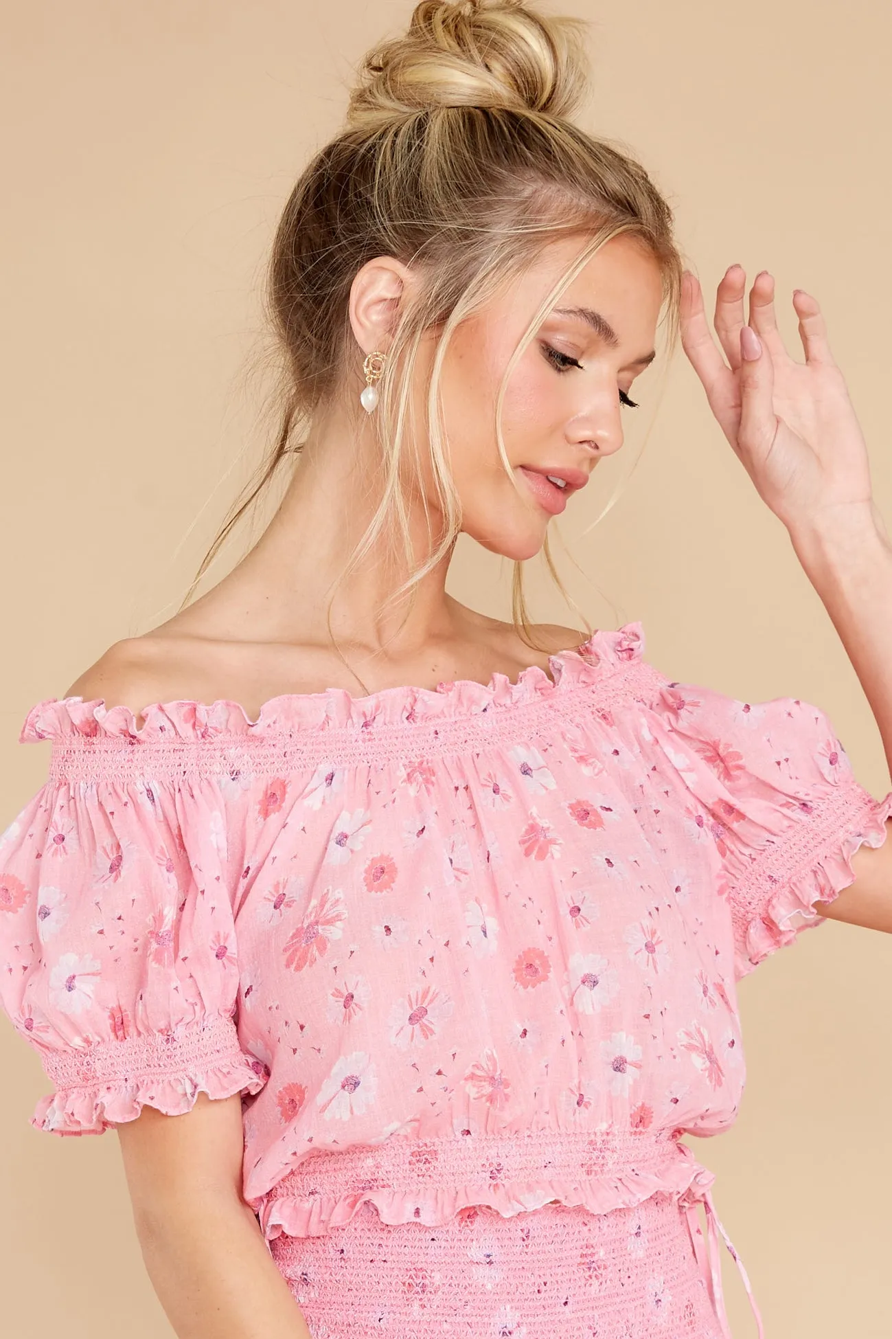 Rosalinda Coral Blaze Crop Top